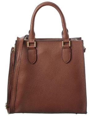 Persaman New York Elsie Leather Tote - Brown