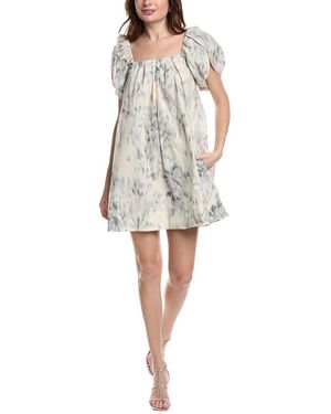 Rebecca Taylor Whisper Rose Tulip Mini Dress - White