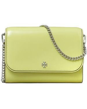 Tory Burch Emerson Patent Leather Chain Wallet - Yellow
