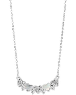 Savvy Cie Cz Stackable Necklace - White
