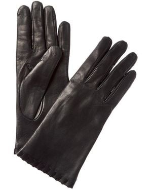 Portolano Whipstitch Leather Gloves - Black