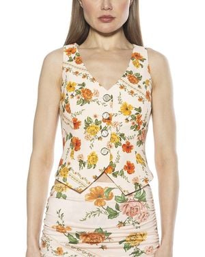 Alexia Admor Liliana Vest Top - Natural