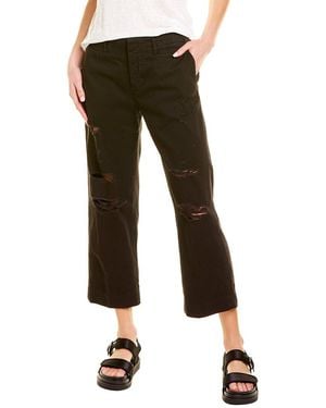 FRAME Le Tomboy Washed Noir Rips Trouser - Green