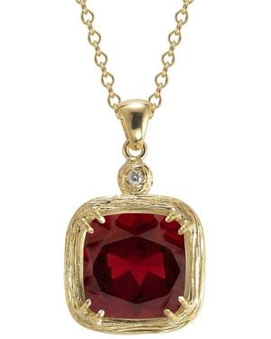 Reiss 14k 5.42 Ct. Tw. Diamond & Garnet Necklace - Pink