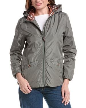 Nicole Miller Solid Windbreaker - Gray