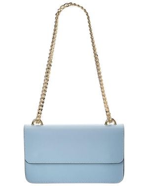 Italian Leather Tess Leather Crossbody Bag - Blue
