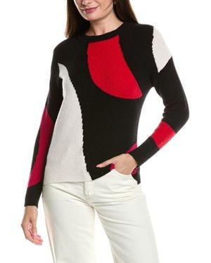 Tahari Color Block Sweater - Red