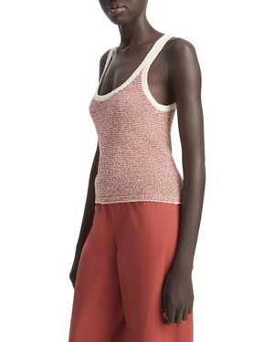 Vince Textured Micro Stripe Tank