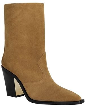 Rebecca Minkoff City Suede Cowboy Bootie - Brown