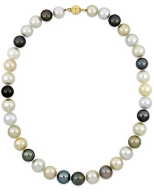 Pearls 14k 11-13mm Pearl Strand Necklace - Metallic