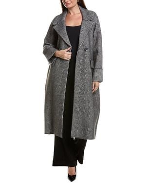 NVLT Double Breasted Eyelash Coatigan - Grey