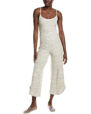 Project Social T Last Dance Twist Back Sweater Rib Jumpsuit - Natural