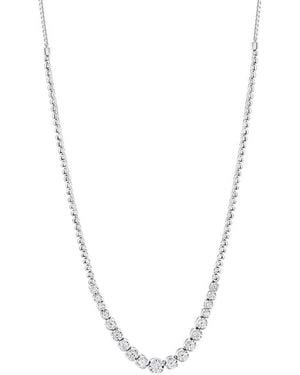 Jewels by Viomo 14K 1.18 Ct. Tw. Diamond Cupcake Tennis Necklace - Metallic
