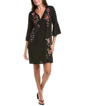 Johnny Was Ruffle Sleeve Dress - Black