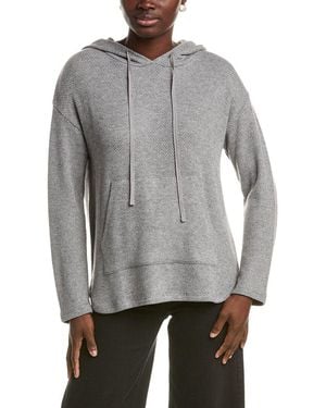 Johnny Was Lurex Knit Hoodie - Grey