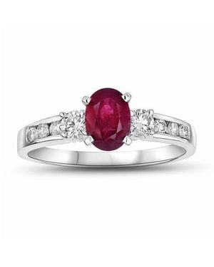 LEVARON 14K 1.25 Ct. Tw. Diamond & Ruby Ring - Pink