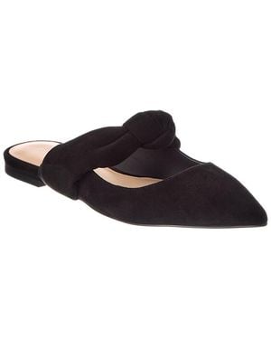 Stuart Weitzman Solange Suede Mule - Black
