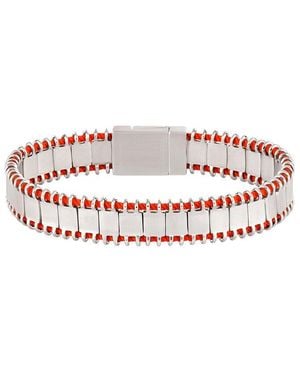 Karma and Luck Plated Magnetic Bracelet - White
