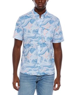 Vintage Summer Seersucker Shirt - Blue