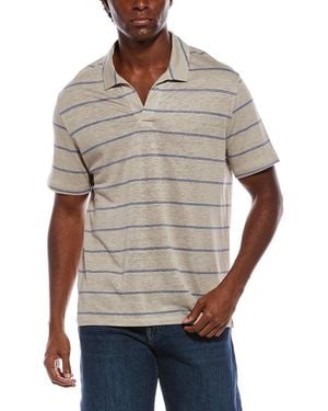 Isaia Linen Jersey Polo Shirt - Grey