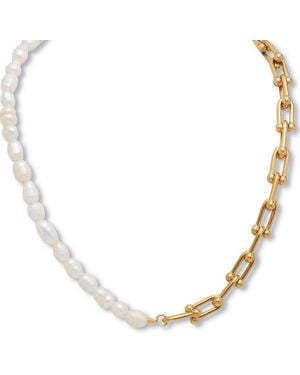 Palmbeach Jewelry Plated Stainless Steel 6Mm Pearl Necklace - Metallic