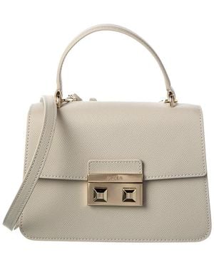 Furla Bella Leather Top Handle - Natural