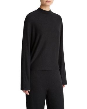 Vince Cozy Dolman Mock Neck - Black