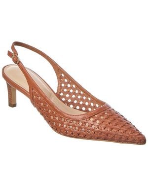 Dune Divided Leather Slingback Pump - Pink