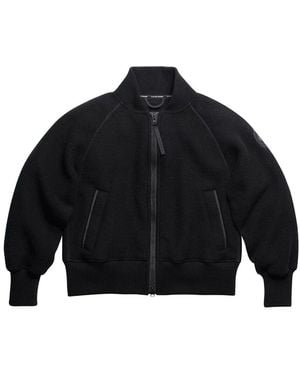 Canada Goose Sierra Fleece Label Bomber Jacket - Blue