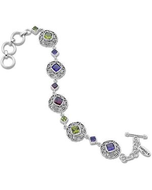 Samuel B. 6.50 Ct. Tw. Gemstone Cushion & Round Bracelet - Metallic