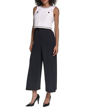KARL LAGERFELD Tweed Jumpsuit - Blue