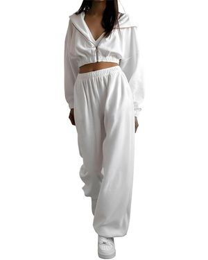 Emma way 2Pc Jacket & Pant Set - Gray