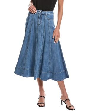 Cinq À Sept Mathilde Denim Maxi Skirt - Blue