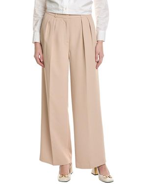Kenneth Cole Pleated Wide Leg Pant - Natural