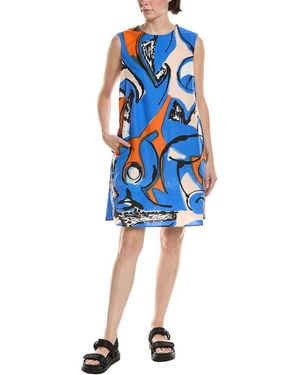 Marimekko Anemonet Eldfamn Linen-blend Shift Dress - Blue