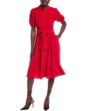 Nanette Lepore Midi Shirtdress - Red