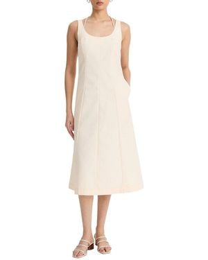 Vince Seamed Tank Dress - Natural