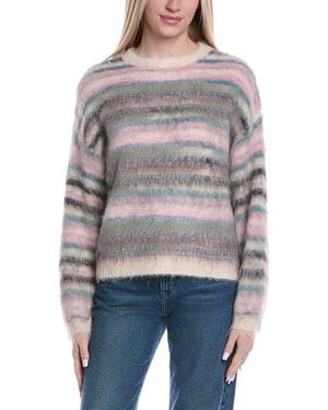 Color Block Wool-Blend Pullover - Grey