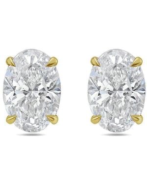 Diana M. Jewels Diana M. 14K 4.00 Ct. Tw. Lab-Grown Diamond Earrings - Metallic
