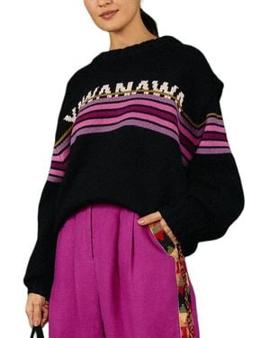 FARM Rio Wool-Blend Yawanawa Jumper - Purple