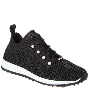 Jimmy Choo Veles Crochet Knit Sneaker - Black