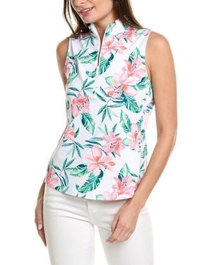 Tommy Bahama Aubrey Getaway Orchid Mock Top - Blue