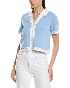 Ellen Tracy Ric Rac Cardigan - Blue