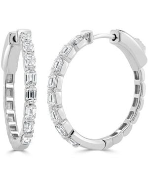 Sabrina Designs 14K 1.27 Ct. Tw. Diamond Hoop Earrings - White