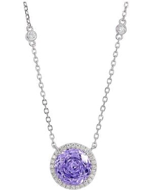 Savvy Cie Cz Pendant Necklace - Blue