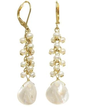 Rachel Reinhardt Jewelry 14K Over 4Mm-10Mm Pearl Linear Earrings - Metallic