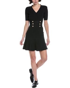 Stellah Knit Mini Dress - Black