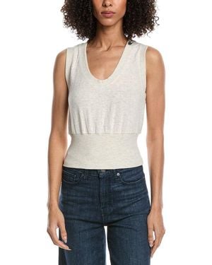 Project Social T Kamora Heathered Cosy Scoop Neck Tank Top - Blue