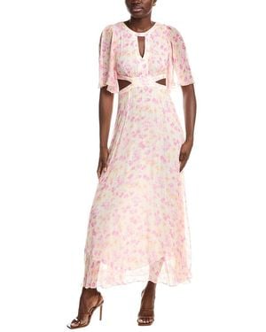 Maje Chiffon Maxi Dress - Pink