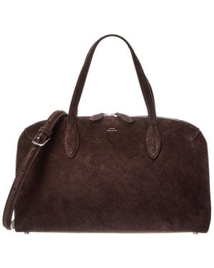 TOTEME Medium Suede Shoulder Bag - Brown